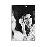 HUSUEIS Amy Winehouse Poster,Black And White Fashion Photography Canvas Poster Bedroom Decoration Landscape Office Valentine's Birthday Gift Unframe-style12x18inch(30x45cm)