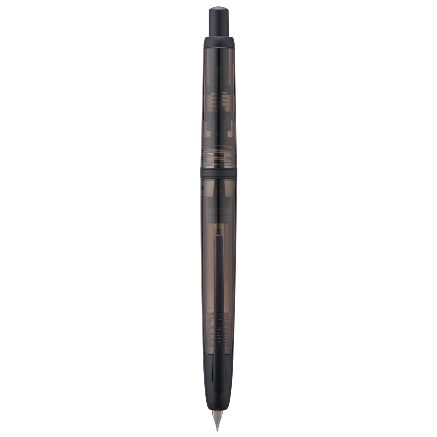 Jinhao Penna stilografica a pressione serie 20 pennino extra fine retrattile nero trasparente convertitore inchiostro