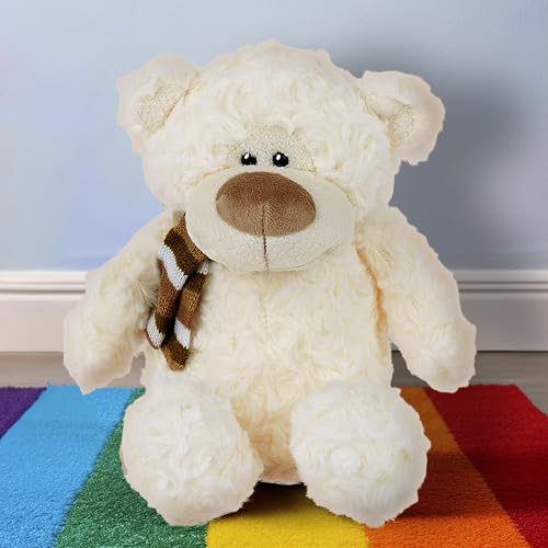 Mousehouse Gifts Weiß 34cm Teddybär Kuschelbär sehr weich für Jungen und Mädchen