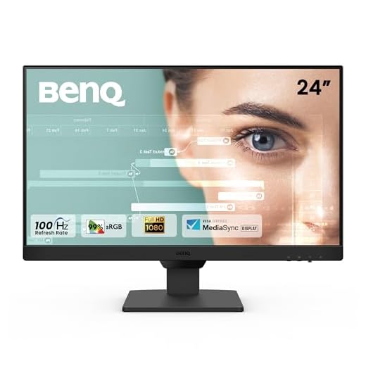 BenQ GW2490 24" 1920x1080p FHD IPS Monitor| 100Hz|99% sRGB|Eye-careU|Dual HDMI|Display Port|Bezel-Less|Eyesafe|VESA MediaSync|B.I.|Low Blue Light+| Speakers|VESA Wall mountable(Black)