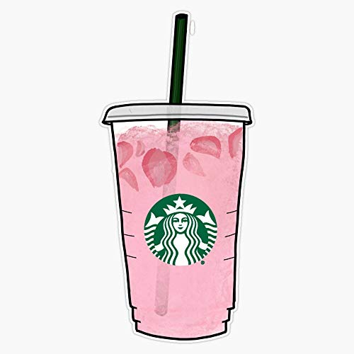 Pink Drink Vinyl Waterproof Sticker Decal Car Laptop Wall Window Bumper Sticker 5'
