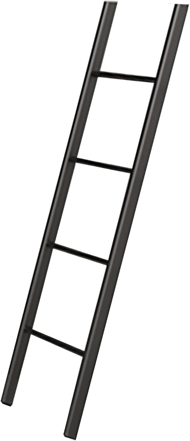 Échelle de lit robuste en métal noir pour mezzanine et camping-car