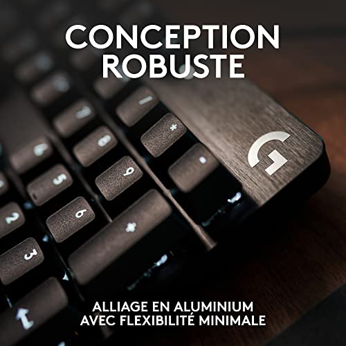 Logitech G413 SE Clavier Gamer Mécanique Grande Taille - Rétroéclairé avec Switches Mécaniques Tactiles, Anti-Ghosting, Compatible avec Windows, macOS, Français AZERTY - Noir