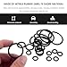 YTFRL 407 PCS SAE Metric O-Rings Kit, 32 Sizes USA Standard Nitrile Rubber O Ring Assortment, Universal Sealing Ring Replacement for Automotive Hydraulic Faucet Professional Plumbing