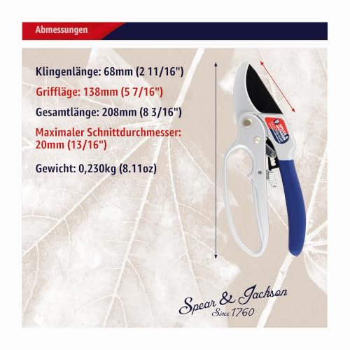 Spear & Jackson 6358RS Ratschen-Amboss-Gartenschere, 4-stufige Ratsche – Ansicht 6