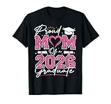 Proud Mom of A 2026 Graduate Senior 2026 Pink Gold Vibes T-Shirt