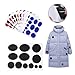 Vdaxvme 5Pcs Puffer Down Jackets Repair Patches Self Adhesive Waterproof Stick On Patches Waterproof Tear-Resistant Fabric Patches
