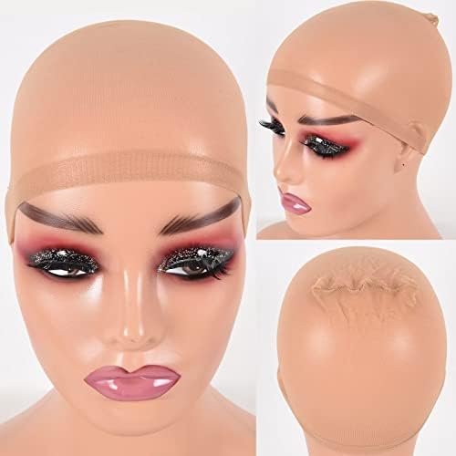 HD Wig Caps for Women,Breathable Wig Cap for Lace Front Wig, 1 Packs 2 Pieces, Stocking Stretchy Caps for Wig, Transparent Wig Cap for Cosplay, Thin Invisible Wig Caps for Women 2 pcs