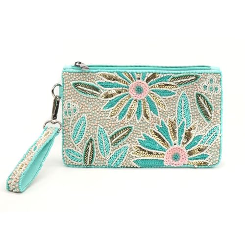 Sac à main turquoise avec sangle et dragonne idéal pour vos sorties urbaines et soirées