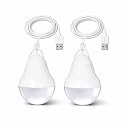 USB LED Bulb for Power Bank 6500K Cool White, Portable USB Light for Mobile, Laptop & Power Bank, Mini LED Night Lamp Emergency Hanging Light for Camping, Travel, Study & Home (Pack of 4) gallery image