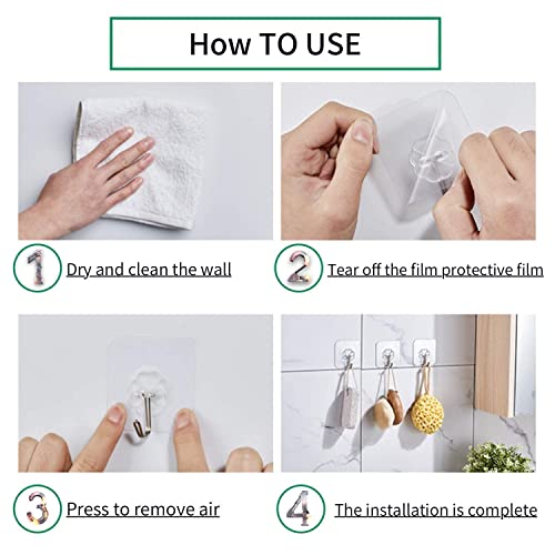 Image of Maxxic Labaratories (10+10) Self Adhesive Wall Hooks Heavy Duty for Hanging | Nail Free Sticky Hooks for Wall Heavy Items Without Drilling, Transparent Wall Hanger Hook (Bolt 10 + Flower 10, 20)
