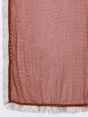 Image of Women's Embroidered Silk Blend Kurta & Trousers With Dupatta | Ethnic Kurta Sets for Women | Straight Kurta Sets & Trousers With Dupatta