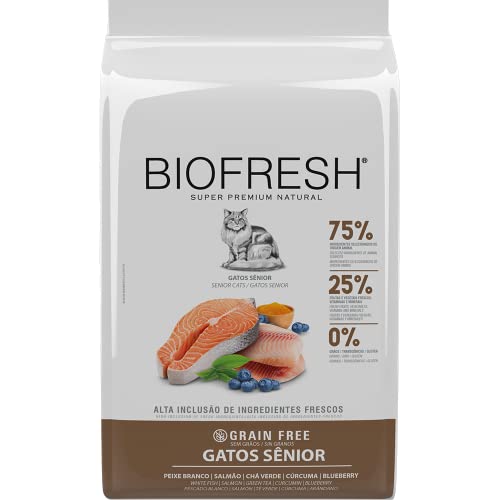 HERCOSUL Ração Biofresh Gatos Sênior Peixe Branco 7 5Kg