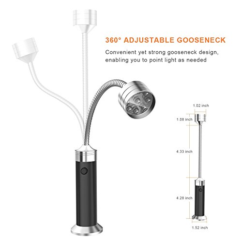 image for SODIAL 2 Pack Barbecue Grill Light Magnetic 360 Degree Adjustable BBQ 
