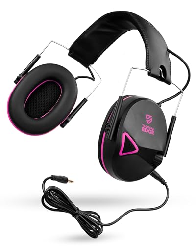 TradeSmart TacticalEdge Electronic Earmuffs for Shooting, Slim Gun Noise Cancelling Headphones Ideal Hearing Protection for Shooters and Sound Amplifiers for Hunting
