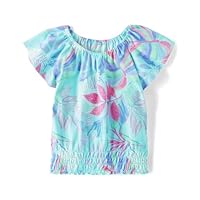 The Children's Place,Girls,Smocked Short Sleeve Tops,Hawaiian,Medium