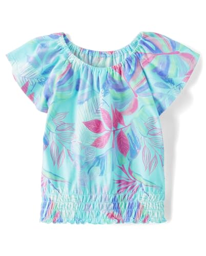 The Children's Place Girls' Smocked Short Sleeve Tops