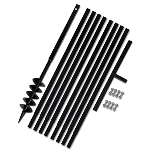 SKM Ground Drill with Handle 100 mm with Extension Tube 9 m Steel (Weight-14KG)