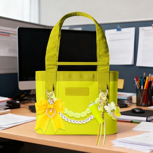 Image of Tote Bag Accessories for YETI Camino 20 /35 /50 Bogg Bags Pearl Bow Yellow
