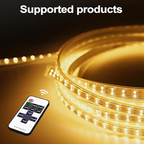 Image of Mini RF Remote Controller for Single Color LED Strip Lights 5050 3528 2835 12V DC 12A Dimmer 11 Key Wireless LED Strip Controller Home Kitchen Bedroom Living Room