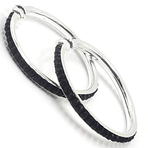 925 Sterling Silver Black Beads Kada 1.6 inch(6-18 month) - Style#07