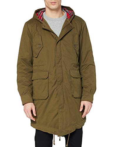 Merc of London Herren, Mantel, Tobias, Grün (Combat Green), XXL