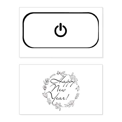 Tarjeta conmemorativa de Año Nuevo con símbolo de teclado para conectar con tus seres queridos