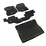 Rugged Ridge 12988.09 Floor Liner, Front/Rear/Cargo; Black, 1976-1995 Jeep Wrangler / CJ