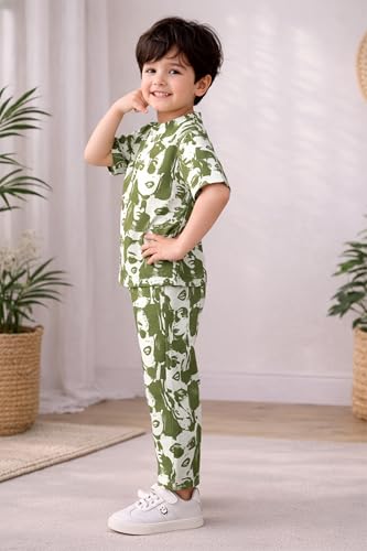 Image of Fashion Dream Boys Cotton Blend Printed Co-ord Set|clothing set for kids|Combo set