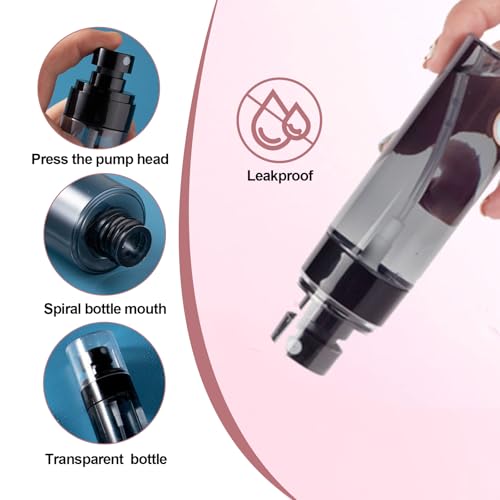 6 Pack 1oz Mini Spray Bottle, 30ML Plastic Empty Refillable Fine Mist Travel Toners Perfume Face Small Spray Bottles (6 Pcs Black)2