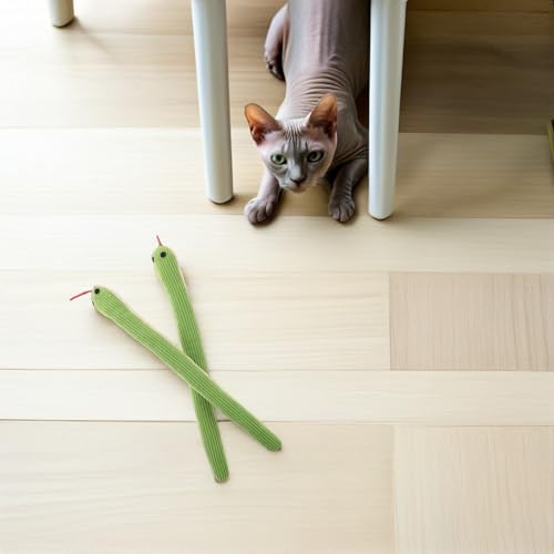 Serpiente de peluche articulada para el juego diario de gatos y cachorros en el salón 7