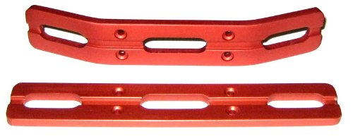 RC Raven T-Maxx and E-Maxx Red Anodized Aluminum Bumper Set