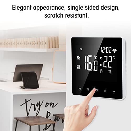 ME81H LCD-Thermostat für Wasser- und Elektrische Fußbodenheizung – 230 V, Mehrere Farboptionen (Weiße Rückseite und weißer 3A)