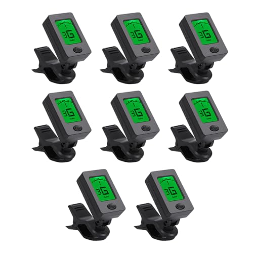 Lot de 8 accordeurs guitare à clipser pour guitare, ukulélé, violon, basse chromatique - Les Beatles, Paul McCartney, John Lennon, RIngo Starr, George Harrison Lot de 8 accordeurs guitare à clipser pour guitare, ukulélé, violon, basse chromatique