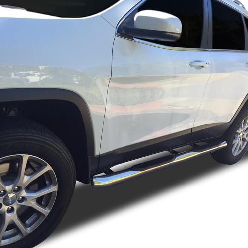 Estribos laterales acero inoxidable 3 pulg para Jeep Cherokee miniatura 3