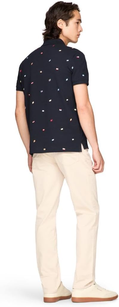 Tommy Hilfiger Mens Short Sleeve Polo Shirts in Regular Fit with Stretch and Organic Pique Cotton - Image 3