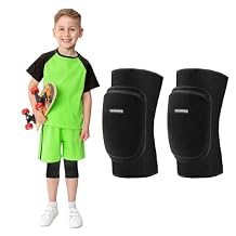 Kids Knee Pads High-Density Thicken Sponge Padding, Anti-Slip Breathable Knee Pads Knee Sleeves for Skateboard Cycling Bike Volleyball Running Dance, Knee Support Gear