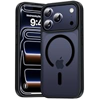 Natiiozie Magnetisch Hülle Kompatibel mit iPhone 17 Pro, Handyhülle Kompatibel mit MagSafe, Stoßfest Kratzfest Schutzhülle Transluzente Matt Rückseite 6.3 Zoll rutschfest Case Schwarz