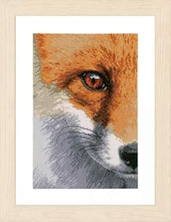 Lanarte PN-0171836 Fox Counted Cross Stitch Kit, Cotton, Multi-Colour, Approx. 18 x 27 cm / 7.2 x 10.8 inches.