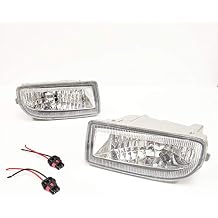 Fog Lights Compatible for 1998-2007 Toyota Land Cruiser Clear Lens with Adapter Plugs Bulbs Pair Set