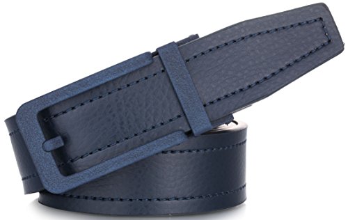 Image of Marino Men's Comfort Click Ratchet Belt Casual Leather Belt for Men - Automatic Linxx Buckle, 1 3 /8 inch Wide - Elegant Gift Box