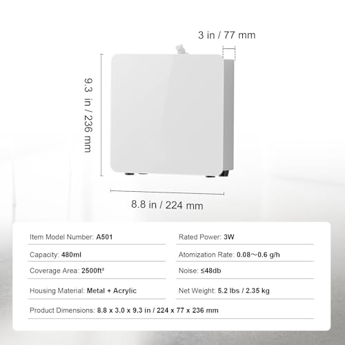 Difusor aromático eléctrico Happybuy 480ml Bluetooth miniatura 7