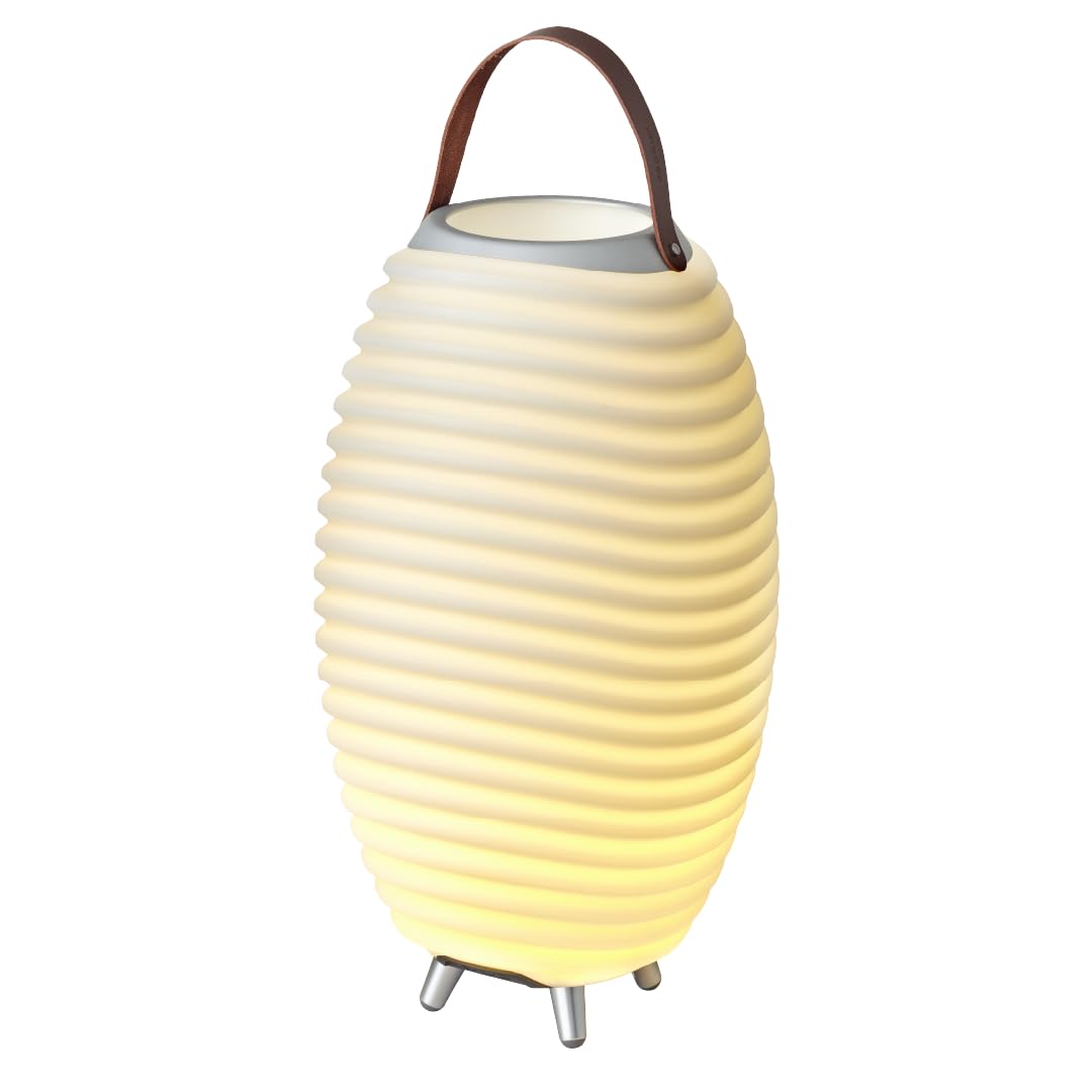 Kooduu Synergy 50 - Bluetooth Lautsprecher mit Lampe - Weinkühler-Funktion | 2L Kühlfach - Dimmer mit 4 Stufen - Bis zu 10 Stunden Akkubetrieb - 10W Vollbereich-Sound - TWS-Kopplung - USB-C - 2700K