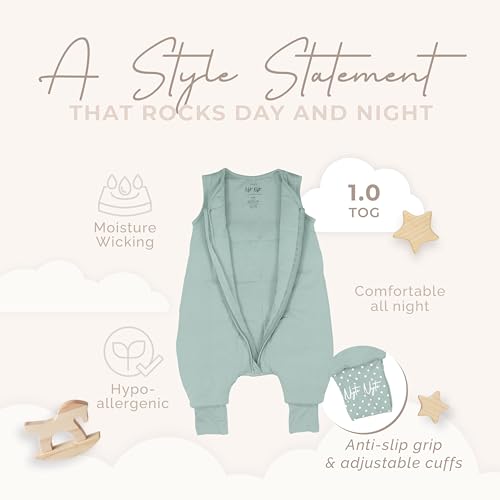 Image of Sleeveless Soft Baby & Toddler Sleeping Sack, Breathable with Adjustable Feet Cuffs & Anti-Slip Grip