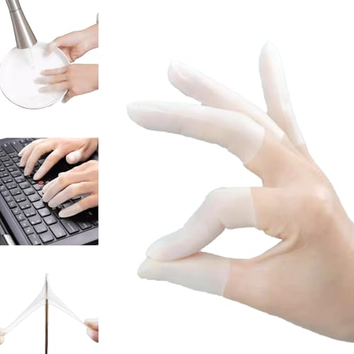 Gel Finger Cots, Disposable Latex Finger Covers for Working, Crafts, and Wound Care - 50 Pack of Flexible Finger Cots for Enhanced Grip & Protection
