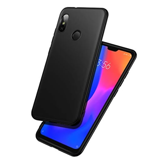 LAYJOY Funda Xiaomi Mi A2 Lite, Carcasa Ligera Silicona Suave TPU Gel Bumper Case de Protectora Antideslizante, Anti-Golpes Cover Caso para Xiaomi Mi A2 Lite (2018) 5.84"-Negro