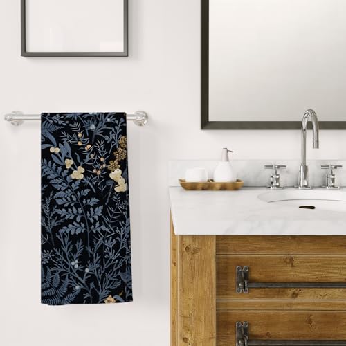 Kemingni Vintage Navy Blue Floral Kitchen Dish Towels, Dark Cottagecore Moody Botanical Floral Decorative Hand Towels for Bathroom Kitchen, Cottagecore Bathroom Decor, 16x24 Inch by Kemingni - Used condition - Image 4