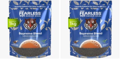 Image of Fearless Supreme Blend Tea | 1Kg Assam CTC Chai | Garden Fresh | Smooth & Strong Taste | Value Pack for Hotels, Restuarants, Cafes (Pack of 2)