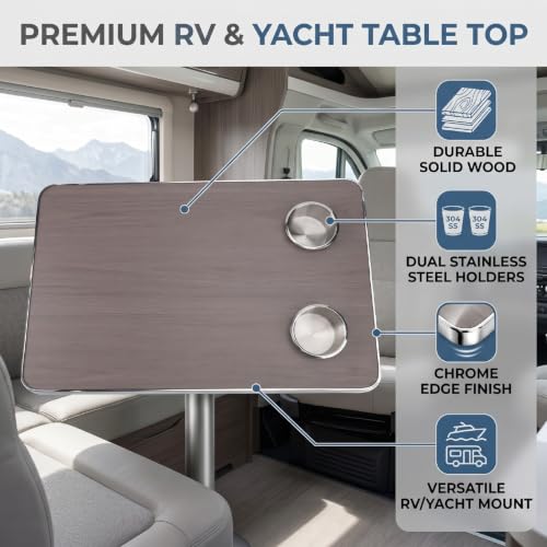 Mesa rectangular para RV con acabados de acero inoxidable Yctze 3