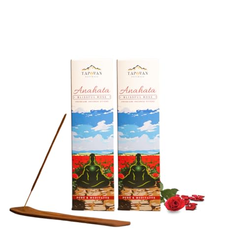 Image of Premium Rose Incense Sticks - Handcrafted, Aromatic Rose Fragrance for Meditation, Relaxation & Calm Mind | Pack of 2 (80 Sticks)